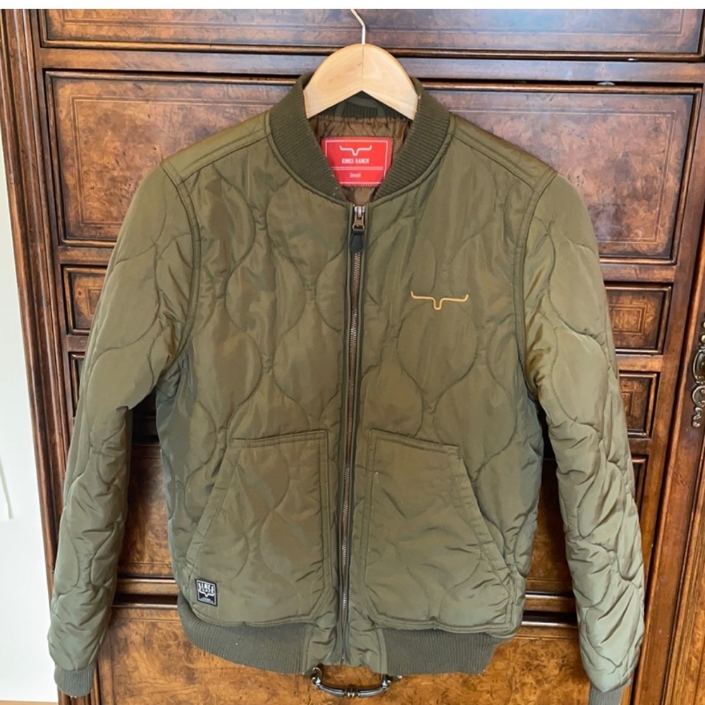 Olive Quilted Utility Bomber Jacket